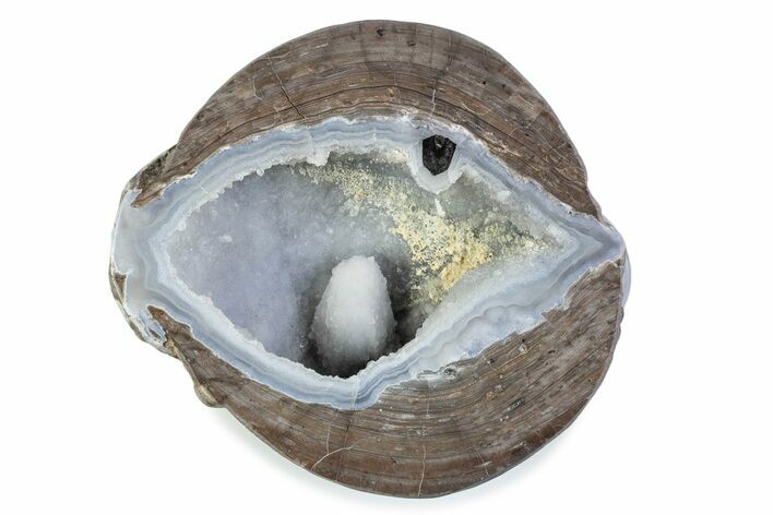 Chalcedony Filled Dugway Geode (Polished Half) - Utah #376199